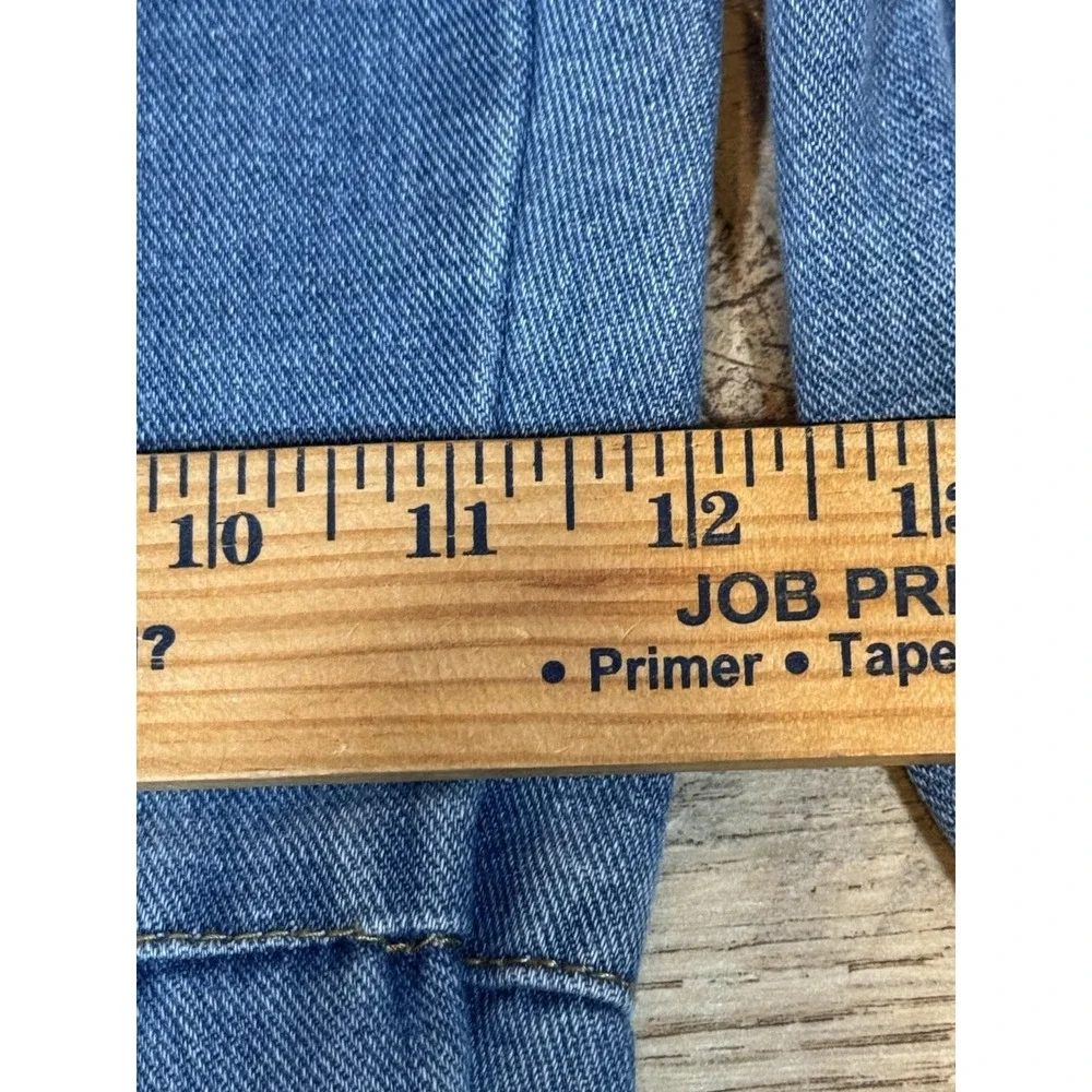 Denim Bib Overalls Womens Small Blue 100% Cotton Utility Workwear Pockets Casual